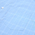 Light Blue view 3 - FAHIZO Men's Plaid Button Down Dress Shirt Regular Fit Long Sleeve