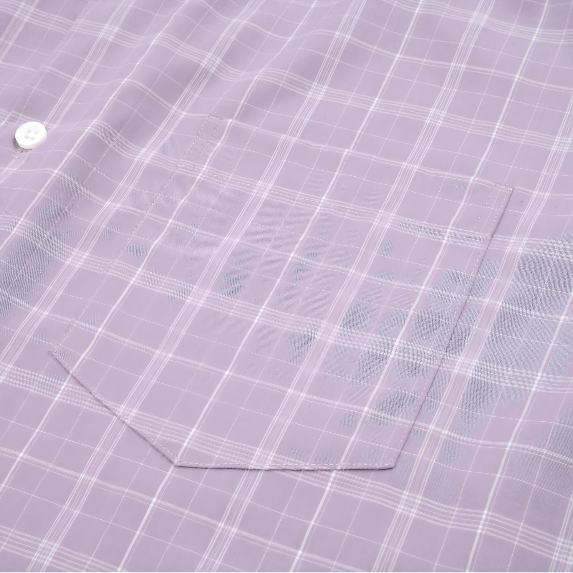 Pink view 3 - FAHIZO Men's Plaid Button Down Dress Shirt Regular Fit Long Sleeve