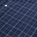 Navy Blue view 1 - FAHIZO Men's Plaid Button Down Dress Shirt Regular Fit Long Sleeve