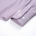 Pink view 4 - FAHIZO Men's Plaid Button Down Dress Shirt Regular Fit Long Sleeve