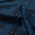 FAHIZO men's plaid button down shirt in green plaid - view 4