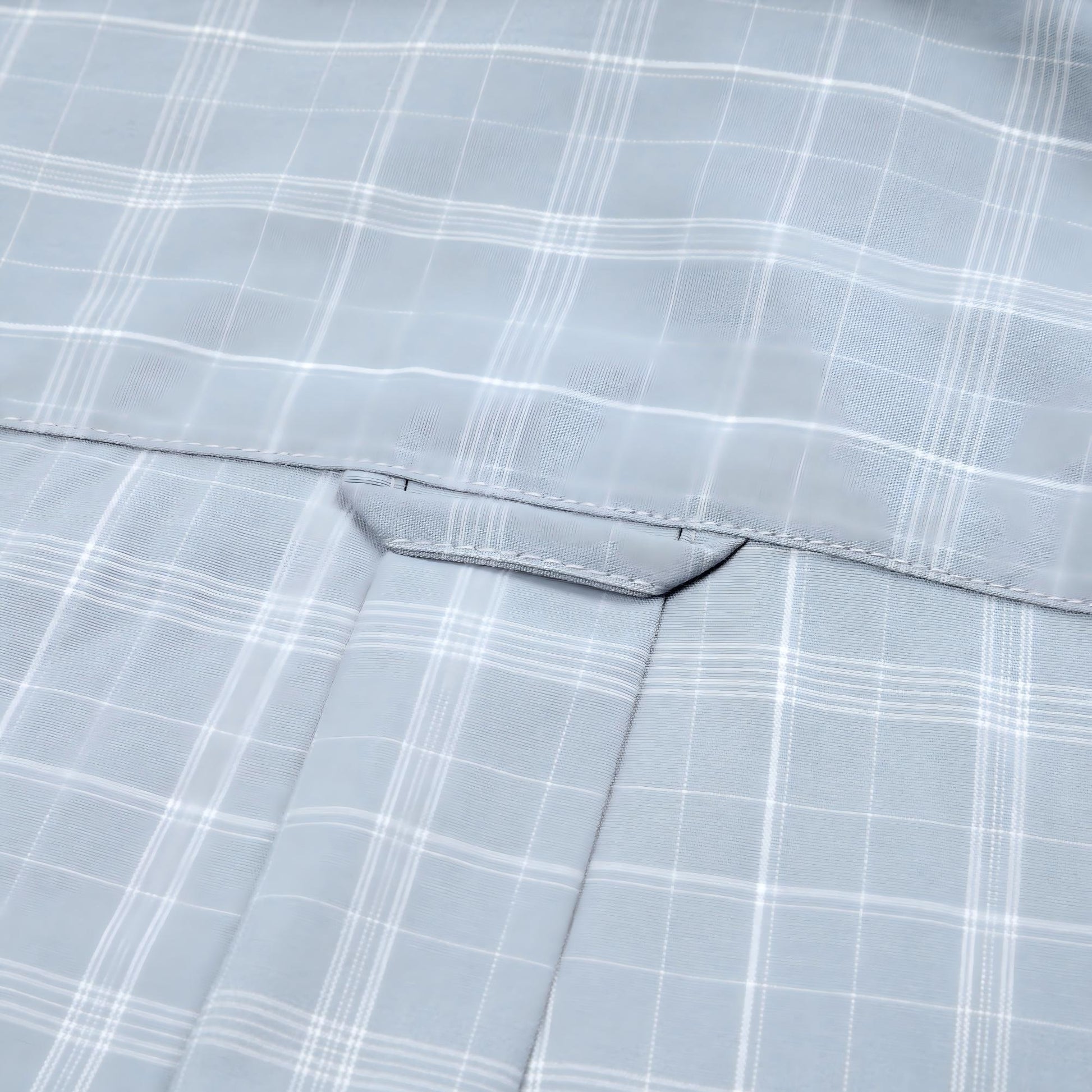 Grey view 2 - FAHIZO Men's Plaid Button Down Dress Shirt Regular Fit Long Sleeve