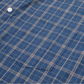 Dark Blue view 2 - FAHIZO Men's Plaid Button Down Dress Shirt Regular Fit Long Sleeve