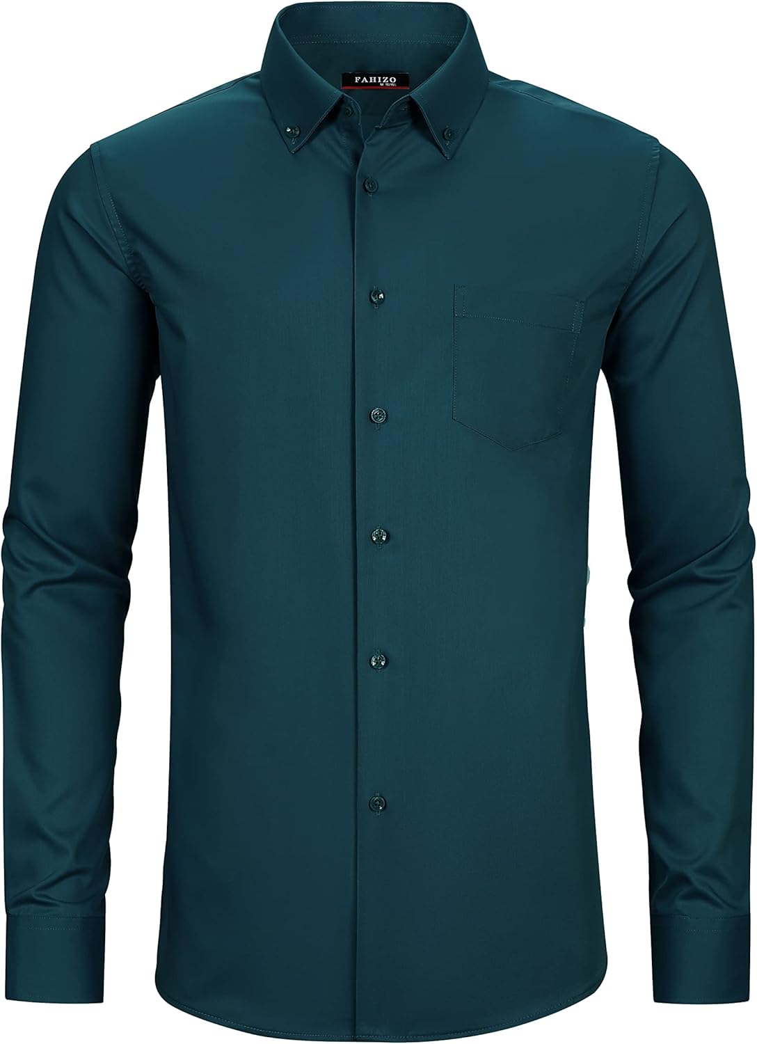 fahizo men's dress shirt Amazon.com: FAHIZO Men's Dress Shirt Regular Fit Solid Casual Business Formal Long Sleeve Button Down Shirts with Pocket, Black-S : Clothing, Shoes & Jewelry