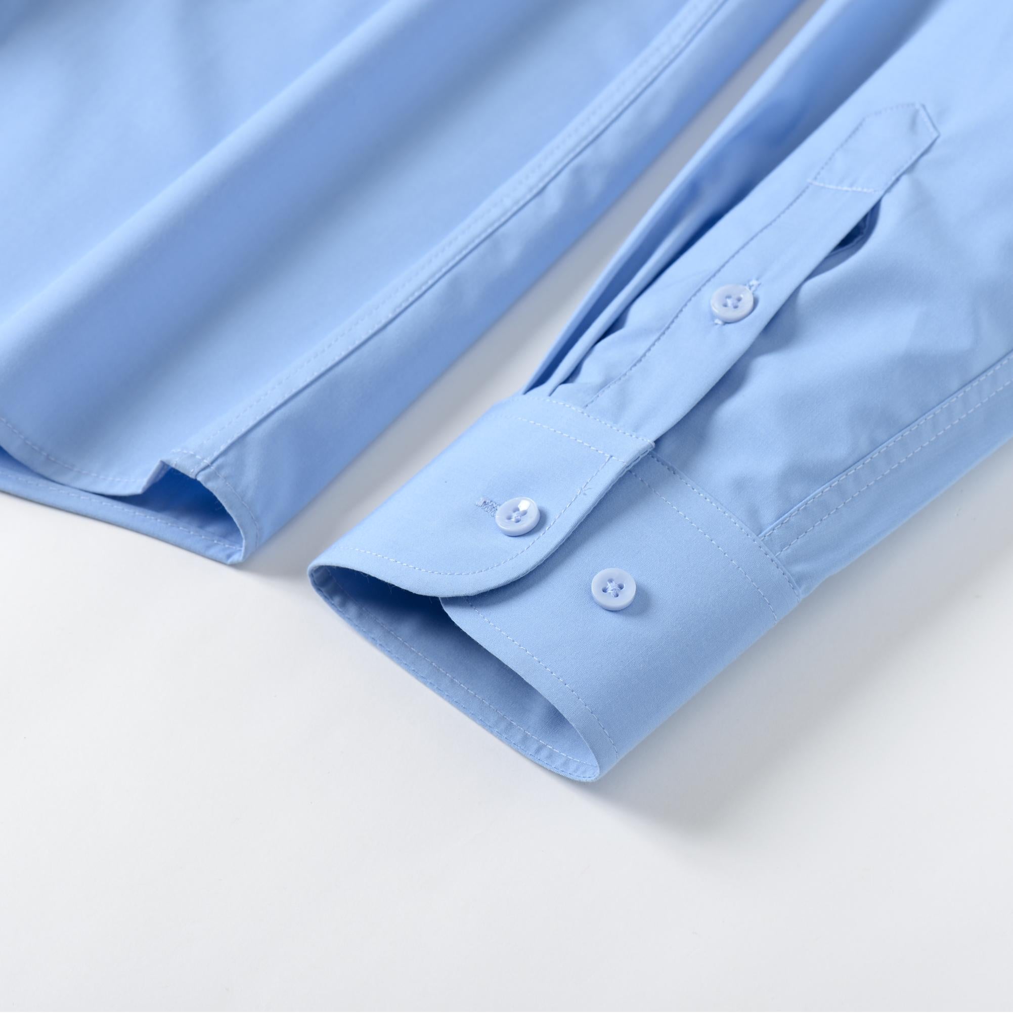 FAHIZO Men's Dress Shirt Casual Regular Fit Stretch Solid Long Sleeve Button Up Shirts