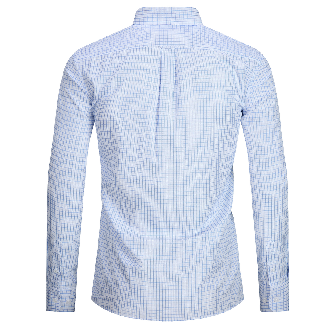 FAHIZO Men's Grid Plaid Long Sleeve Button Down Shirt