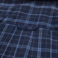 Navy Blue view 5 - FAHIZO Men's Plaid Button Down Dress Shirt Regular Fit Long Sleeve
