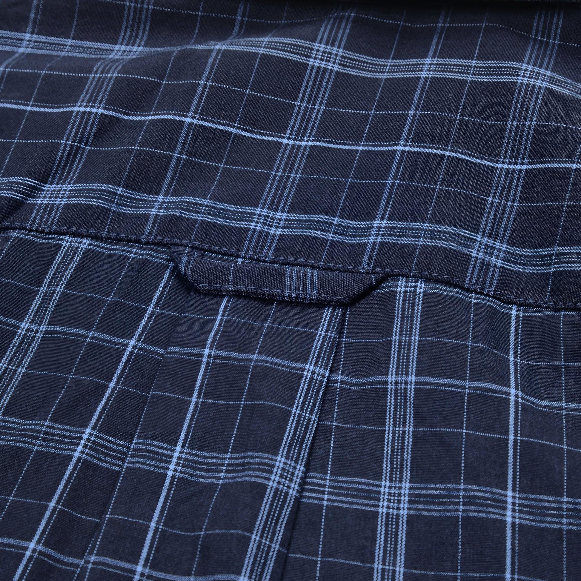 Navy Blue view 5 - FAHIZO Men's Plaid Button Down Dress Shirt Regular Fit Long Sleeve