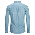 Green view 3 - FAHIZO Men's Plaid Button Down Dress Shirt Regular Fit Long Sleeve