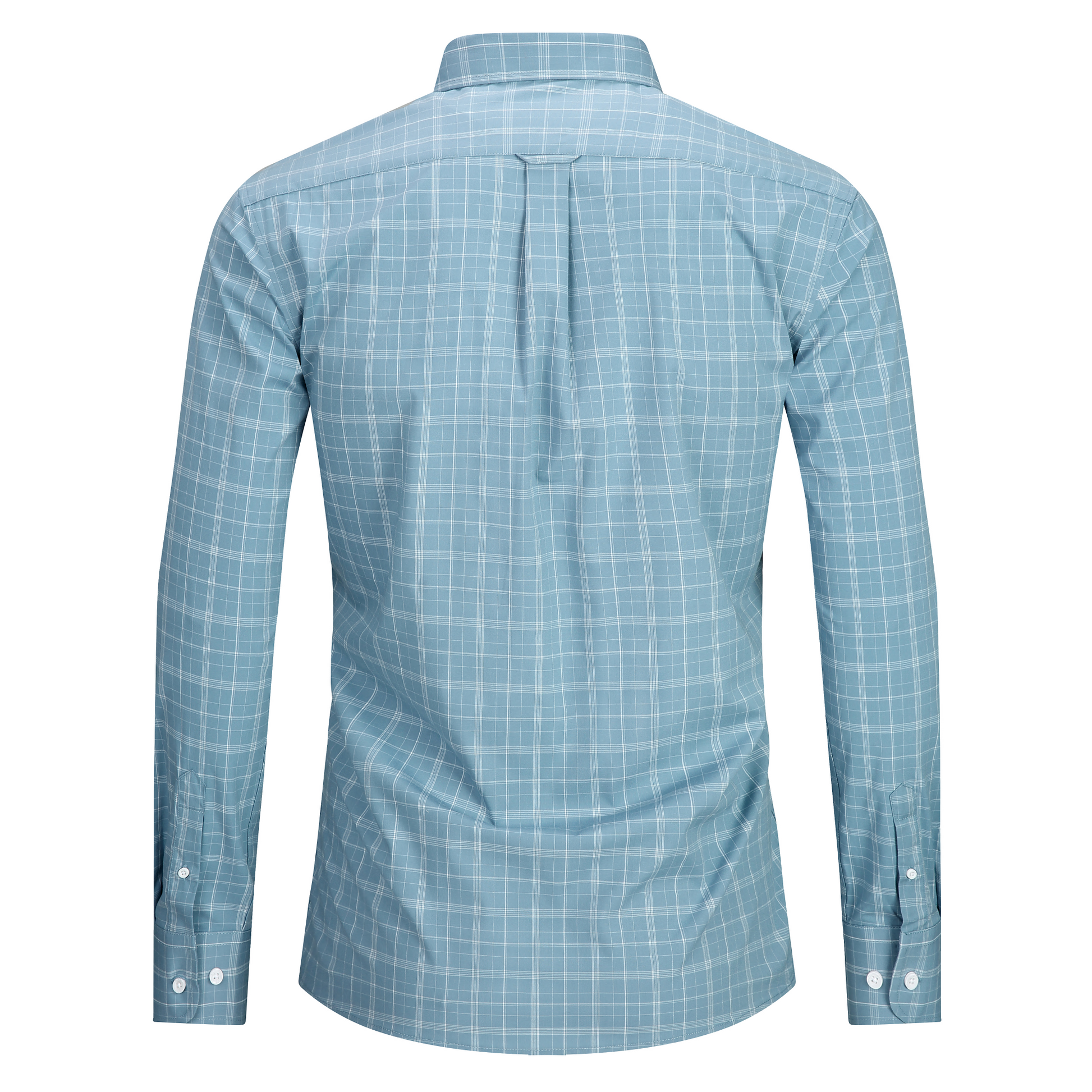 Green view 3 - FAHIZO Men's Plaid Button Down Dress Shirt Regular Fit Long Sleeve