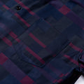 FAHIZO men's plaid button down shirt in red plaid - view 4
