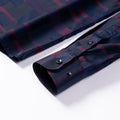 FAHIZO men's plaid button down shirt in red plaid - view 6