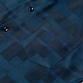 FAHIZO men's plaid button down shirt in green plaid - view 7