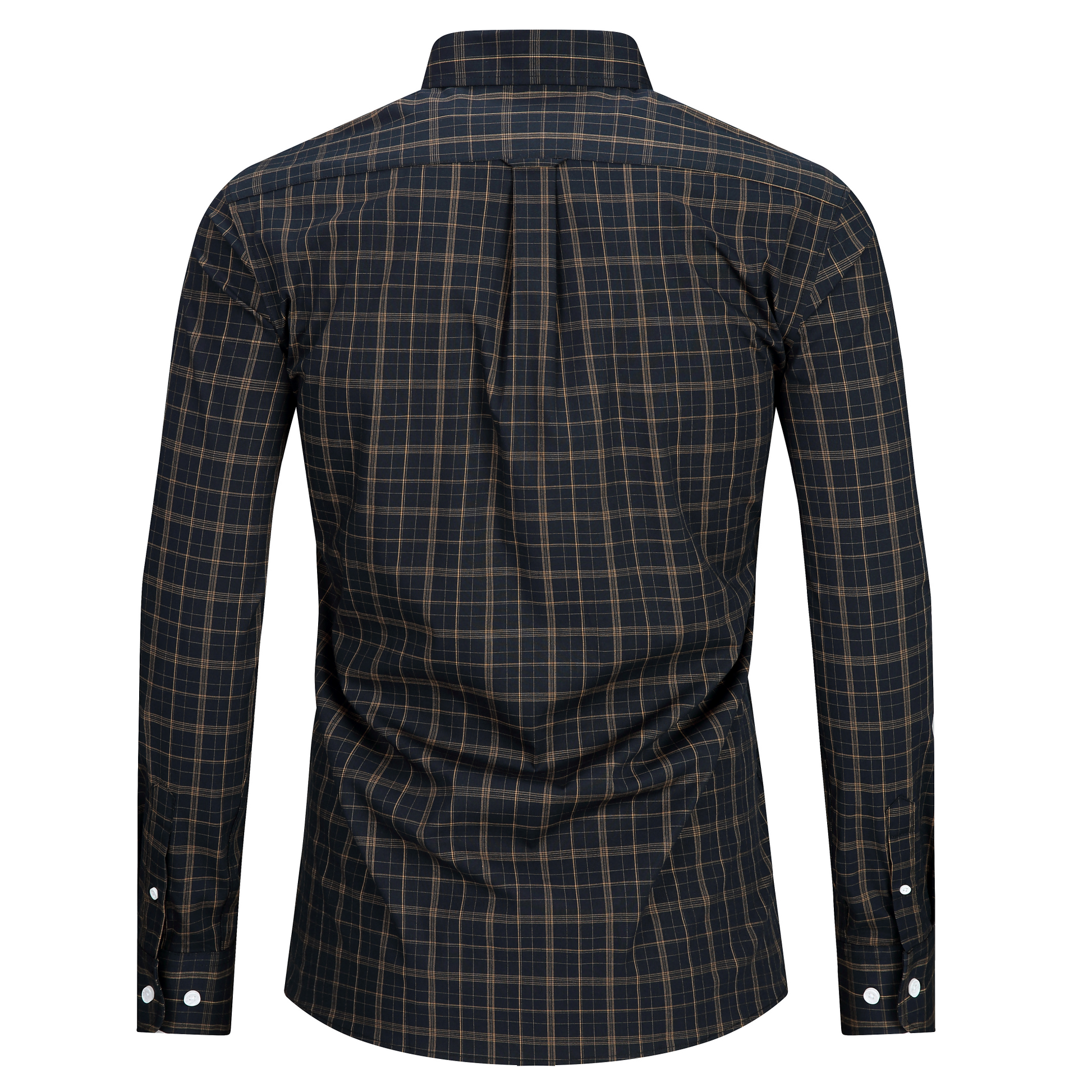 Black view 6 - FAHIZO Men's Plaid Button Down Dress Shirt Regular Fit Long Sleeve